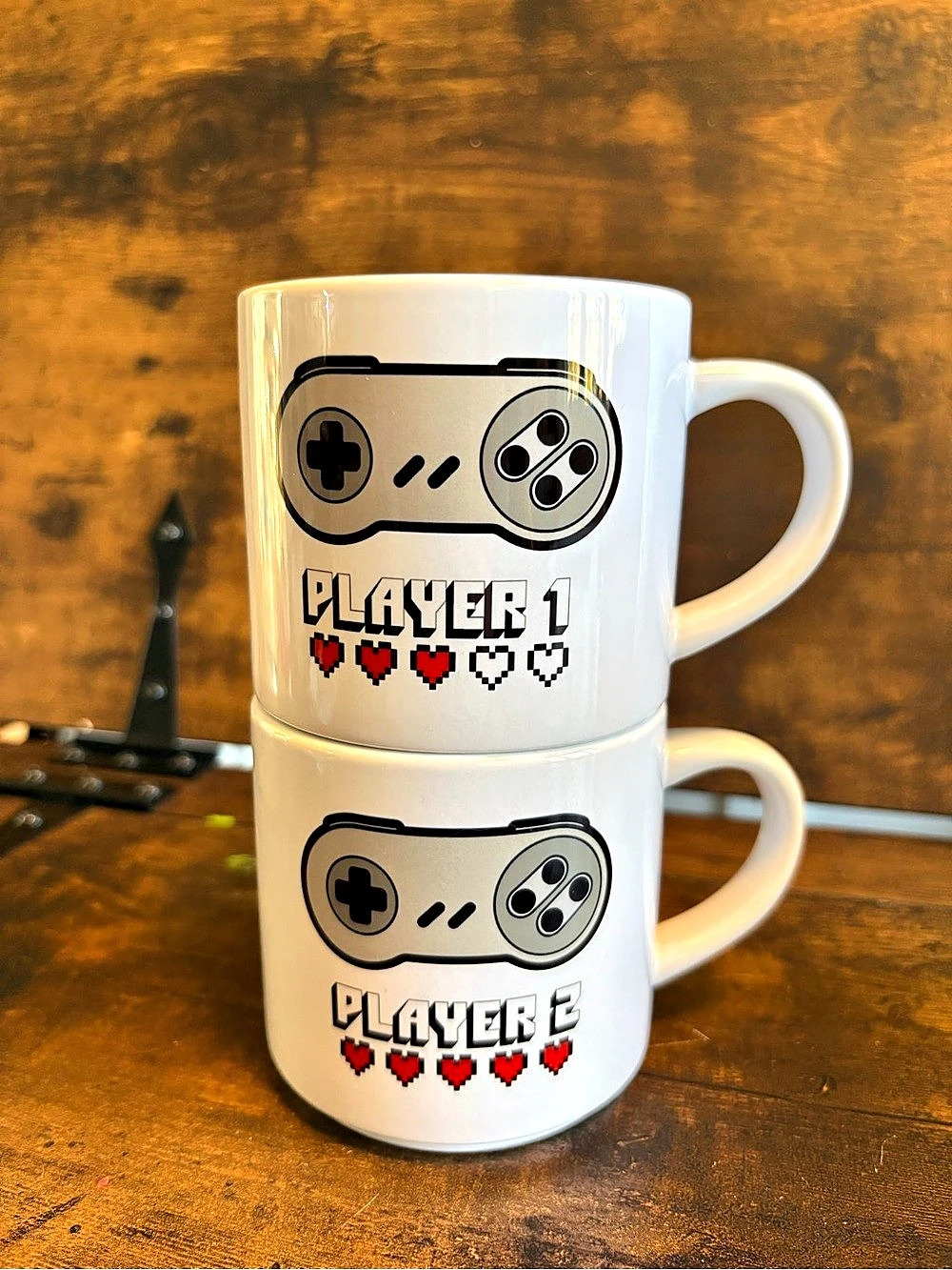 Player 1 & Player 2 Gaming Mug Set
